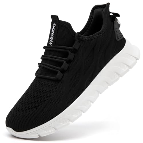 IEBPEH Damen Sportschuhe Schuhe Sneaker Turnschuhe Laufschuhe Freizeitschuhe rutschfest Tennisschuhe Atmungsaktiv Leichte Slip On Walkingschuhe Schwarz 36 von IEBPEH
