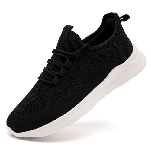 IEBPEH Schuhe Damen Sportschuhe Laufschuhe Turnschuhe Sneaker Slip On Tennisschuhe Atmungsaktiv Fitnessschuhe Freizeit leicht Walkingschuhe Schwarz 38 von IEBPEH