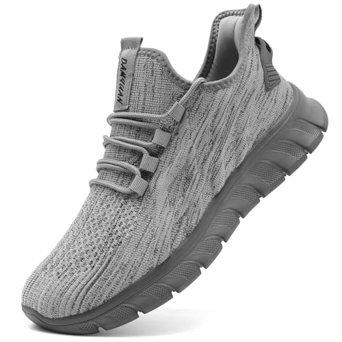 Schuhe Herren Turnschuhe Sneaker Sportschuhe Laufschuhe Slip On Freizeit leicht Atmungsaktiv Fitnessschuhe Tennisschuhe Wanderschuhe Grau 43 von IEBPEH