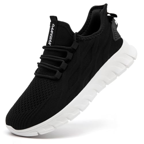 Schuhe Herren Sportschuhe Sneaker Turnschuhe Laufschuhe Slip On Freizeit leicht Atmungsaktiv Tennisschuhe Fitnessschuhe Wanderschuhe Schwarz 44 von IEBPEH