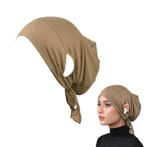 IEBTAWN 1 Stück Baumwolle Hüte Soft Caps Für Frauen Haarausfall Haar Wrap Für Damen Weich Turban Stretch Jersey Kopftuch Atmungsaktiv Leichtgewicht Turban Einfarbig von IEBTAWN