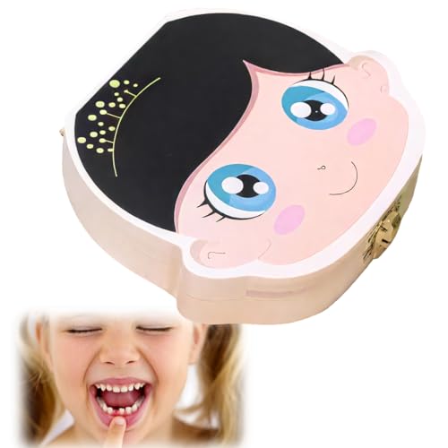 IEBTAWN 1 Stück Zahndose Milchzähne, Zahnbox Für Milchzähne, Milchzahndose Mädchen Für Erstes Zähnchen, Zahnfee Geschenke Mädchen, Milk Tooth Box, Zahndose Als Geschenk Für Kinder. von IEBTAWN