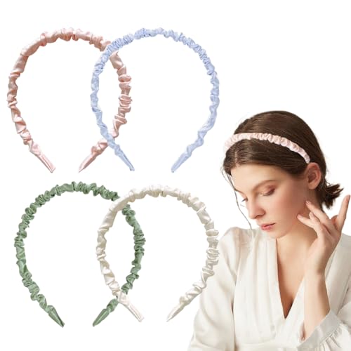 IEBTAWN 4 Stück Haarreifen Set Damen, Haarreif Stirnbänder Haarband Haarreifen Damen Mädchen Verknotet Stirnband Haarreif Damen Haarbänder Anti-Rutsch Haarreifen Kein Kopfschmerz Haarreif von IEBTAWN