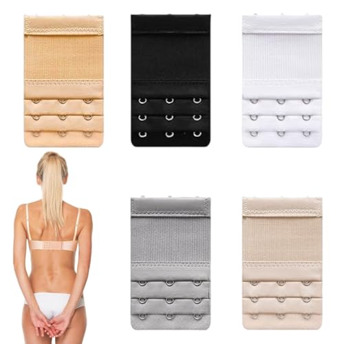 IEBTAWN 5 Stück Bh Verlängerung, Bra Extender 3 Haken Bh Erweiterung Für Damen Bra Extender von IEBTAWN