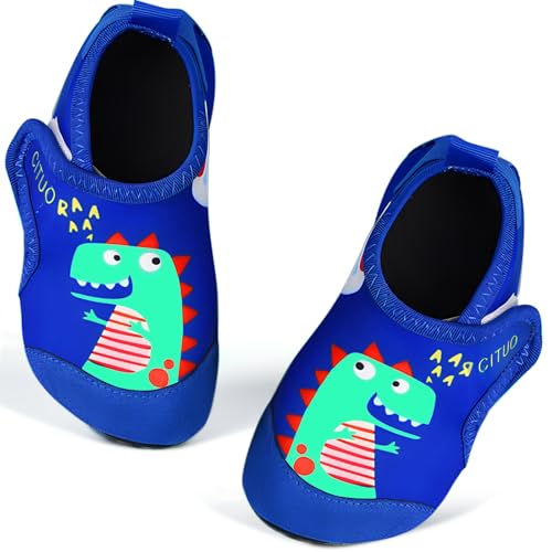 IEEILULU Badeschuhe Kinder, Schwimmschuhe Kinder, Wasserschuhe Kinder mit Klettverschluss, Jungen und Mädchen Schnell Trocknend Wasserschuhe für Strand Schwimmbad von IEEILULU