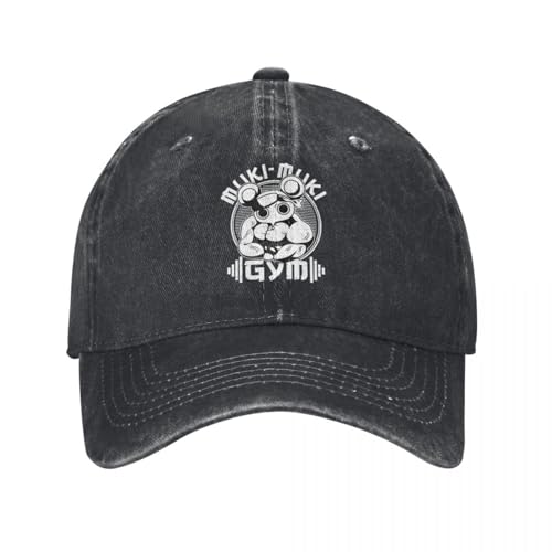 IEINYAUP Demon Muki-Muki Gym Baseballmützen Vintage Distressed Denim Snapback Cap Unisex Outdoor Workouts Unstrukturierte weiche Hüte von IEINYAUP
