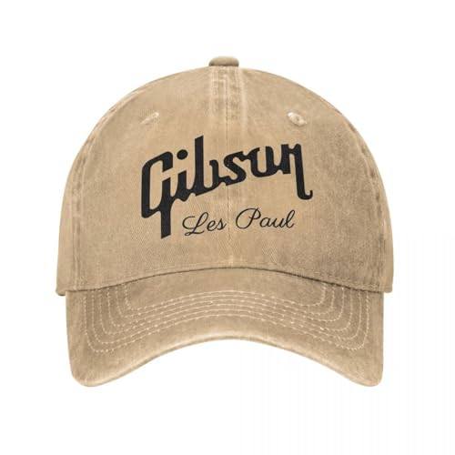 IEINYAUP Gitarre Gibsones Baseballmütze Mode Distressed Denim Washed Snapback Hut Unisex Outdoor Workouts Hüte Kappe von IEINYAUP