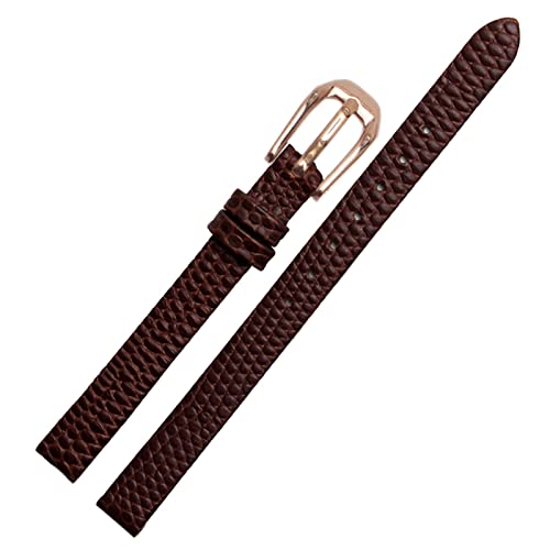 IENYU Ersatzarmband aus Rindsleder mit Eidechsenaufdruck, weiß/rot, ultradünnes Armband, 6, 8, 10, 12, 14, 16 mm, 12 mm, Achat von IENYU