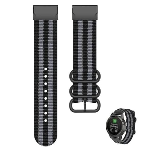 IENYU Quickfit Smartwatch-Armbänder für Garmin Fenix 7 7X 6 6X Pro 5X 5 Plus 3HR 935 945 VERTIX 2 Canvas Nylon NATO Armband 22 x 26 mm, For Vertix 2, Achat von IENYU
