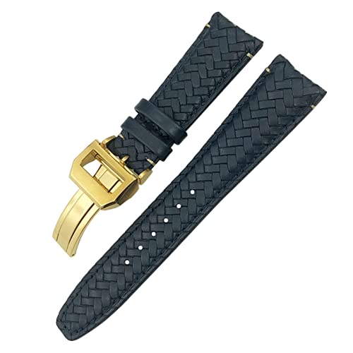 IENYU Rindslederband für IWC Portugieser Pilot IW394005 IW3777, blaues weiches Uhrenarmband, 20 mm, 21 mm, 22 mm, gewebtes Echtleder, 20 mm, Achat von IENYU