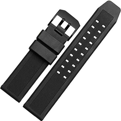 IENYU Silikon-Armband für Luminox 7251|3050|3051|6402 Serie, 23 mm, schwarze, wasserdichte Gummibänder, 23 mm, Achat von IENYU