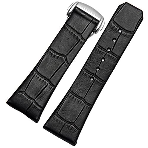 IENYU Uhrenarmband aus echtem Leder für Omega Constellation Double Eagle Serie, Herren und Damen, 17 mm / 23 mm Uhrenarmband, 17mm gold Clasp, Achat von IENYU