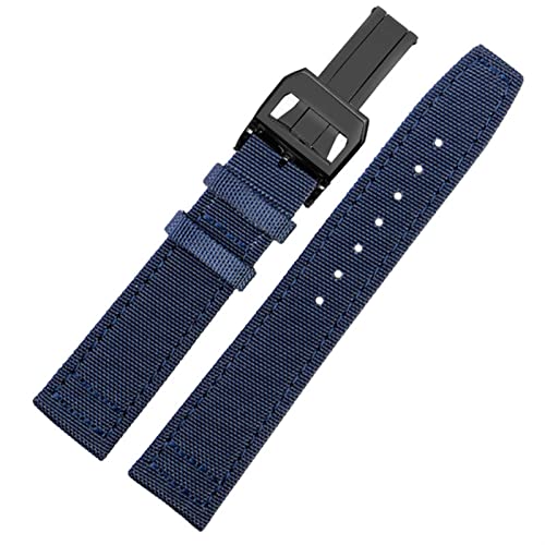 IENYU Uhrenarmband für IWC Pilot Spitfire Timezone TopGun, 20 mm, 21 mm, 22 mm, Nylon-Canvas-Stoff, Grün / Schwarz, 21 mm, Achat von IENYU