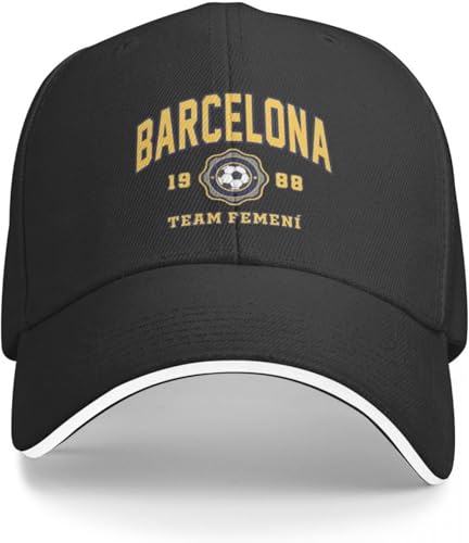 Baseballkappe Snapback Sonnenhut Barcelona 1988 Fußball Baseballkappe für Erwachsene Damen Sonnenschutzhut für den Strand Coole Hip Hop Trucker Kappe Unisex Geburtstagsgeschenk für Männer und Frauen von IEOGHWXY