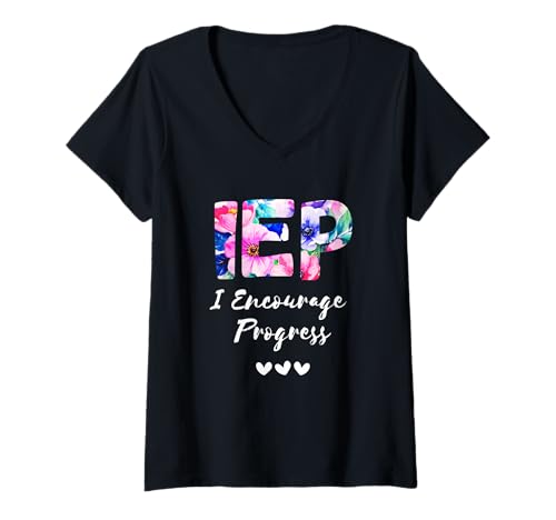 Damen IEP I Encourage Progress Special Education School Teacher T-Shirt mit V-Ausschnitt Damen IEP I Encourage Progress Special Education School Teacher T-Shirt mit V-Ausschnitt von IEP I Encourage Progress Special Education Tee