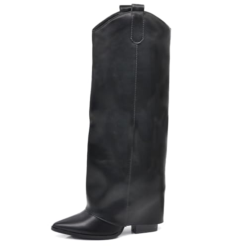 IF FASHION Damen GA017 Texani Cownboy High Heels Hohe Spitze Gamasche Stiefel, 701 Schwarz, 38 EU IF FASHION Damen GA017 Texani Cownboy High Heels Hohe Spitze Gamasche Stiefel, 701 Schwarz, 38 EU von IF
