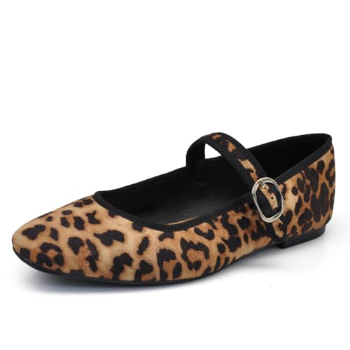 IF Fashion Ballerinas Friulane Venezianische Damenschuhe aus Cinigia/Kunstwildleder 24012, 70059 Leopard, 36 EU von IF