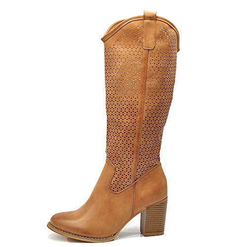 IF Fashion GL601 Damen-Stiefel für Frühling und Sommer, - G627 Camel - Größe: 38 EU von IF