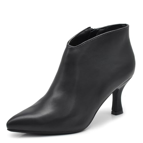 IF Fashion Stiefeletten Stiefeletten Spitzstiefel Damenschuhe mit Absatz MP413, 413 9 Schwarz, 38 EU von IF