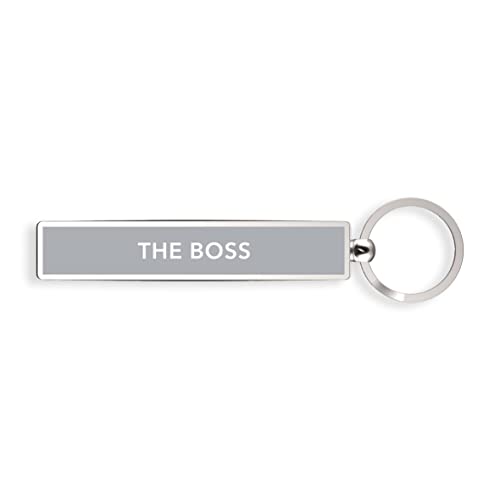 IF Show Offs Keys Metal Slogan Keyring Gift - The Boss Schlüsselanhänger, 8 cm, Grau (Light Grey) von IF