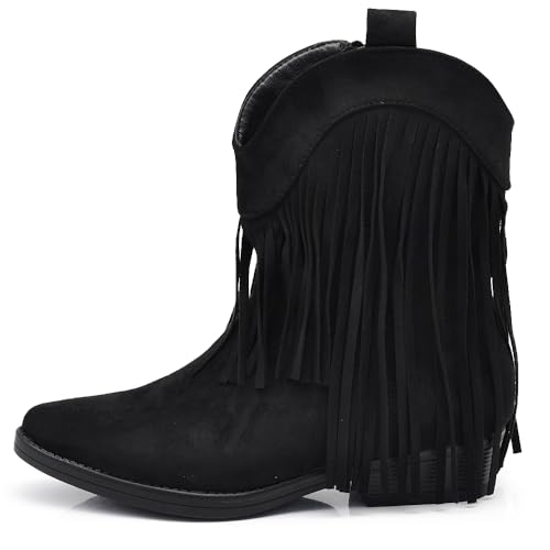 IF Texani Cowboy Western Damenschuhe Stiefel Stiefeletten Fransen Camperos Ethnic ML523, 523 Schwarz, 40 EU IF Texani Cowboy Western Damenschuhe Stiefel Stiefeletten Fransen Camperos Ethnic ML523, 523 Schwarz, 40 EU von IF