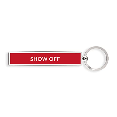 IF Show Offs Keys Metal Slogan Keyring Gift - Off Schlüsselanhänger, 8 cm, Rot (Red) von IF