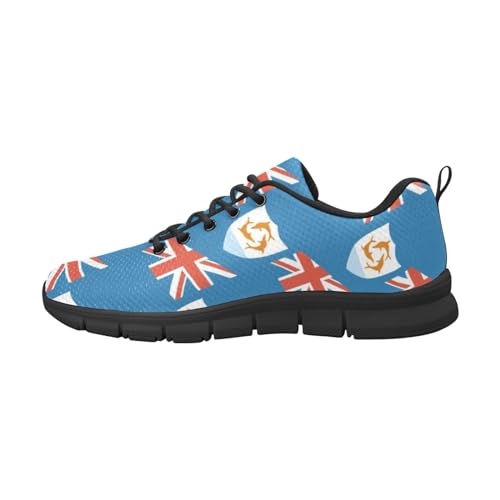 IFCXA Anguilla Flag Herren-Laufschuhe, leicht, atmungsaktiv, modischer Sneaker, mehrfarbig, 4 UK Wide von IFCXA