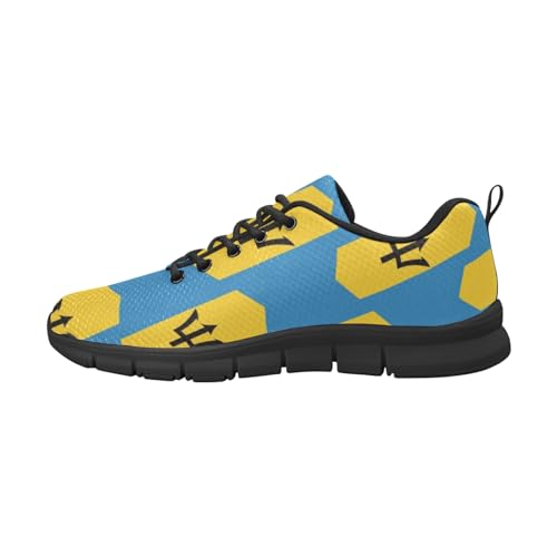 IFCXA Barbados Flag Herren-Laufschuhe, leicht, atmungsaktiv, modischer Sneaker, mehrfarbig, 39 EU von IFCXA