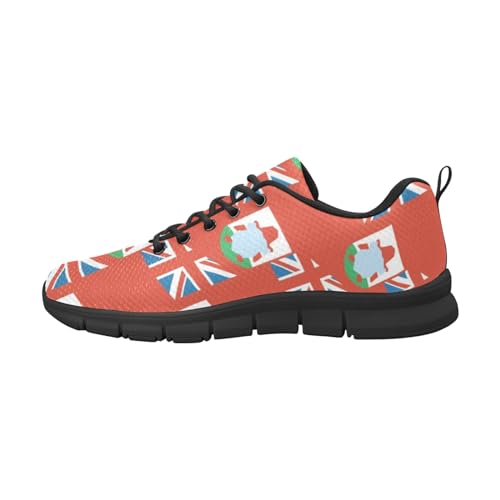 IFCXA Bermuda-Flagge, leichte atmungsaktive Herren-Laufschuhe, modische Sneaker, mehrfarbig, 37 EU von IFCXA