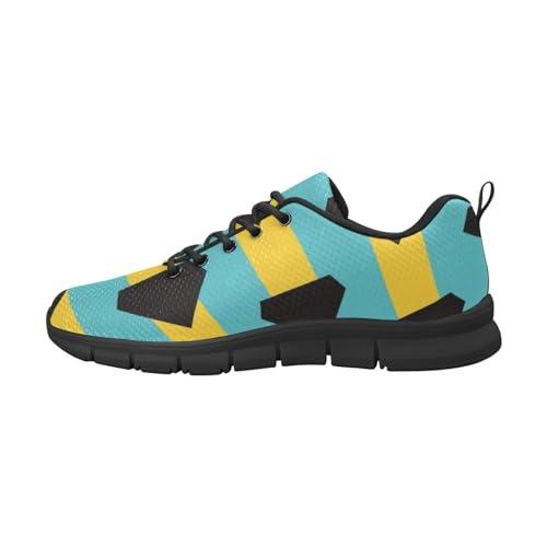 IFCXA Herren-Laufschuhe, Bahamas-Flagge, leicht, atmungsaktiv, modischer Sneaker, mehrfarbig, 42 EU von IFCXA