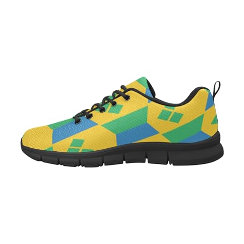 IFCXA Herren-Laufschuhe, Motiv: Flagge von St. Vincent und Grenadinen, leicht, atmungsaktiv, modischer Sneaker, mehrfarbig, 42 EU von IFCXA
