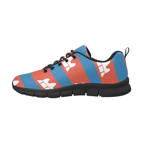 IFCXA Herren-Laufschuhe, Motiv: Kambodscha-Flagge, leicht, atmungsaktiv, mehrfarbig, 4 UK Wide von IFCXA