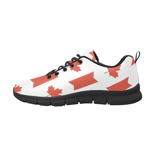 IFCXA Herren-Laufschuhe, Motiv: Kanada-Flagge, leicht, atmungsaktiv, mehrfarbig, 4 UK Wide von IFCXA