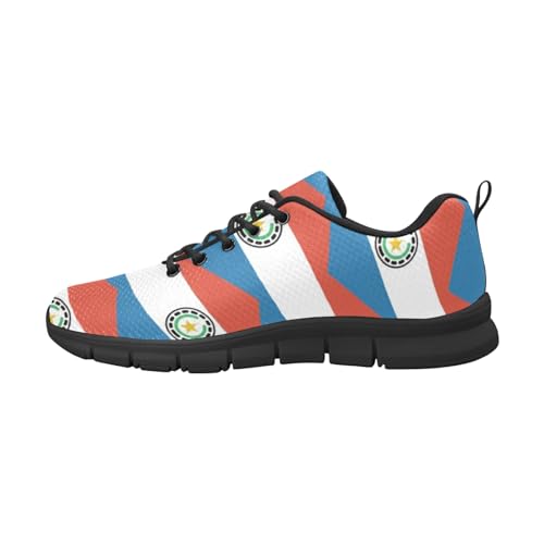 IFCXA Herren-Laufschuhe, Paraguay-Flagge, leicht, atmungsaktiv, modischer Sneaker, mehrfarbig, 39 EU von IFCXA