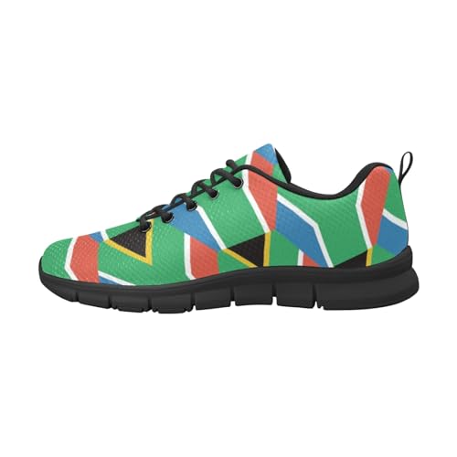 IFCXA Herren-Laufschuhe, Südafrika-Flagge, leicht, atmungsaktiv, modischer Sneaker, mehrfarbig, 46 EU von IFCXA
