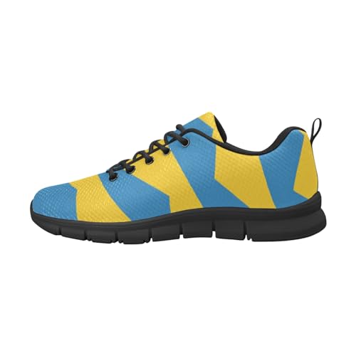 IFCXA Herren-Laufschuhe, Ukraine-Flagge, leicht, atmungsaktiv, modischer Sneaker, mehrfarbig, 4 UK Wide von IFCXA