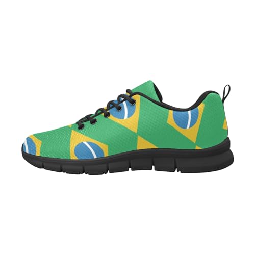 IFCXA Herren-Laufschuhe, brasilianische Flagge, leicht, atmungsaktiv, mehrfarbig, 46 EU von IFCXA