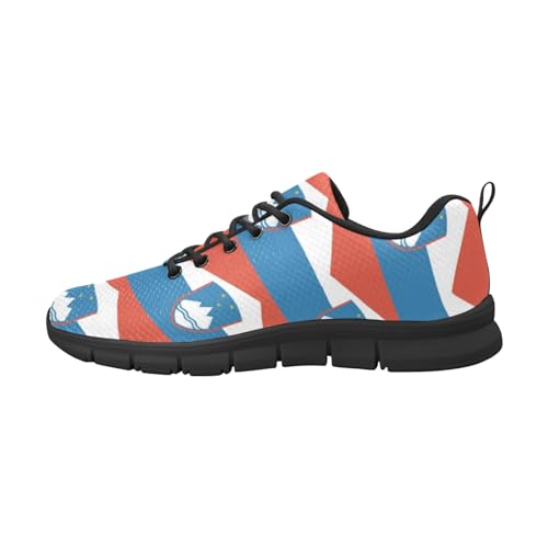 IFCXA Herren-Laufschuhe, leicht, atmungsaktiv, modische Sneaker mit Slowenien-Flagge, mehrfarbig, 39 EU von IFCXA