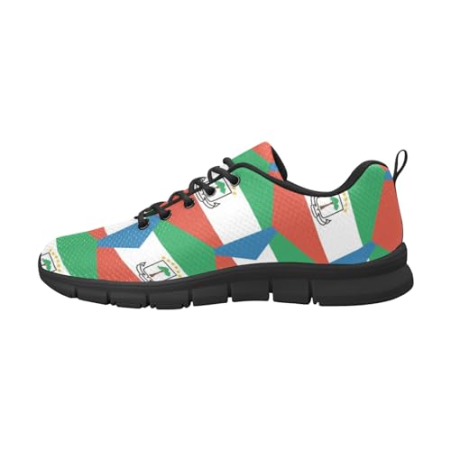 IFCXA Herren-Laufschuhe mit Äquatorialguinea-Flagge, leicht, atmungsaktiv, modischer Sneaker, mehrfarbig, 42 EU von IFCXA
