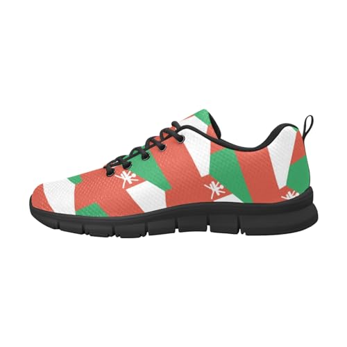 IFCXA Herren-Laufschuhe mit Oman-Flagge, leicht, atmungsaktiv, modischer Sneaker, mehrfarbig, 38 EU von IFCXA