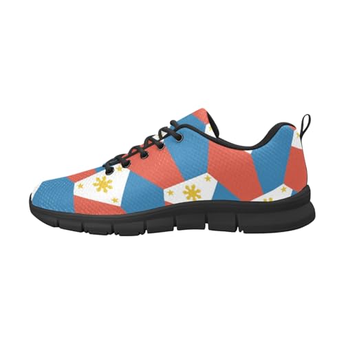 IFCXA Herren-Laufschuhe mit Philippinen-Flagge, leicht, atmungsaktiv, modischer Sneaker, mehrfarbig, 37 EU von IFCXA