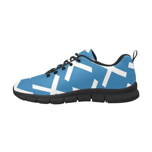 IFCXA Leichte atmungsaktive Herren-Laufschuhe mit Schottland-Flagge, modischer Sneaker, mehrfarbig, 46 EU von IFCXA