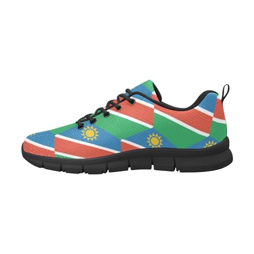 IFCXA Namibia Flag Herren-Laufschuhe, leicht, atmungsaktiv, modischer Sneaker, mehrfarbig, 4 UK Wide von IFCXA