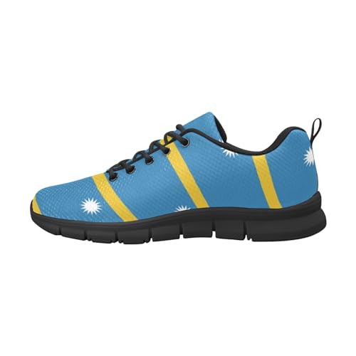 IFCXA Nauru Flag Herren-Laufschuhe, leicht, atmungsaktiv, modischer Sneaker, mehrfarbig, 40 EU von IFCXA