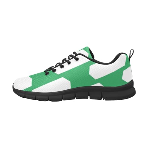 IFCXA Nigeria-Flagge, leichte atmungsaktive Herren-Laufschuhe, modischer Sneaker, mehrfarbig, 44 EU von IFCXA