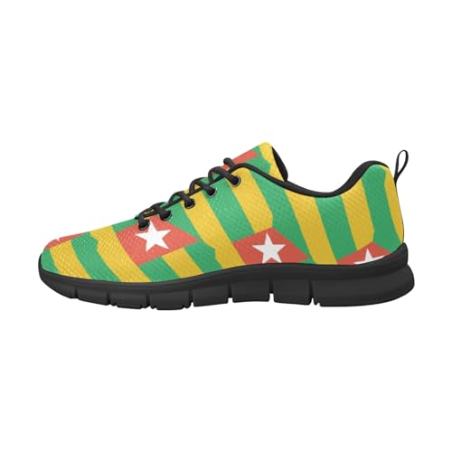 IFCXA Togo Flag Herren-Laufschuhe, leicht, atmungsaktiv, modischer Sneaker, mehrfarbig, 39 EU von IFCXA