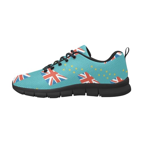 IFCXA Tuvalu Flag Herren-Laufschuhe, leicht, atmungsaktiv, modischer Sneaker, mehrfarbig, 4 UK Wide von IFCXA