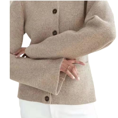 IFFANY Describeu Cardigan Super Soft Button Cardigan Damen Slim Button Cardigan Sweater Cardigan Sweater Damen mit Taschen von IFFANY