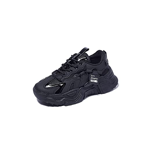 IFIKK 2023 Neueste Frühjahr Damenschuhe Mit Dicken Sohlen Erhöhen Lässige Sportschuhe Schuhe Mit Dicken Sohlen Flache Schuhe Trendige Turnschuhe (AC6,39) von IFIKK