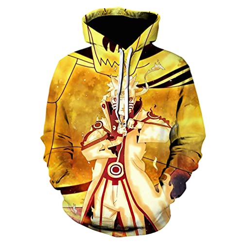 IFIKK Anime Pullover Hoodie Jungen Mädchen 3D Druck Manga Anime Kapuzenpullover Japanischen Anime Hoodie Kakashi Sasuke Pullover Outwear Unisex Sweatshirt (Stil 1, 4XL) von IFIKK